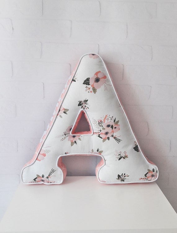 Initial Letter Shaped Pillows Alphabet Pillow Personalized Etsy
