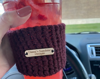 Iced Coffee Sleeve, iced drink sleeve, Drink Koozie/Cozie - small, medium, large