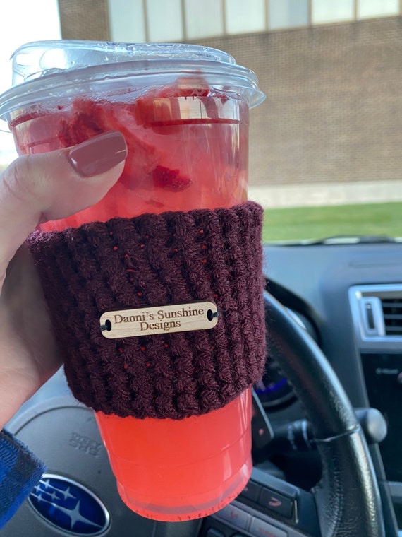 Iced Coffee Sleeve, iced drink sleeve, Drink Koozie/Cozie - small, medium, large