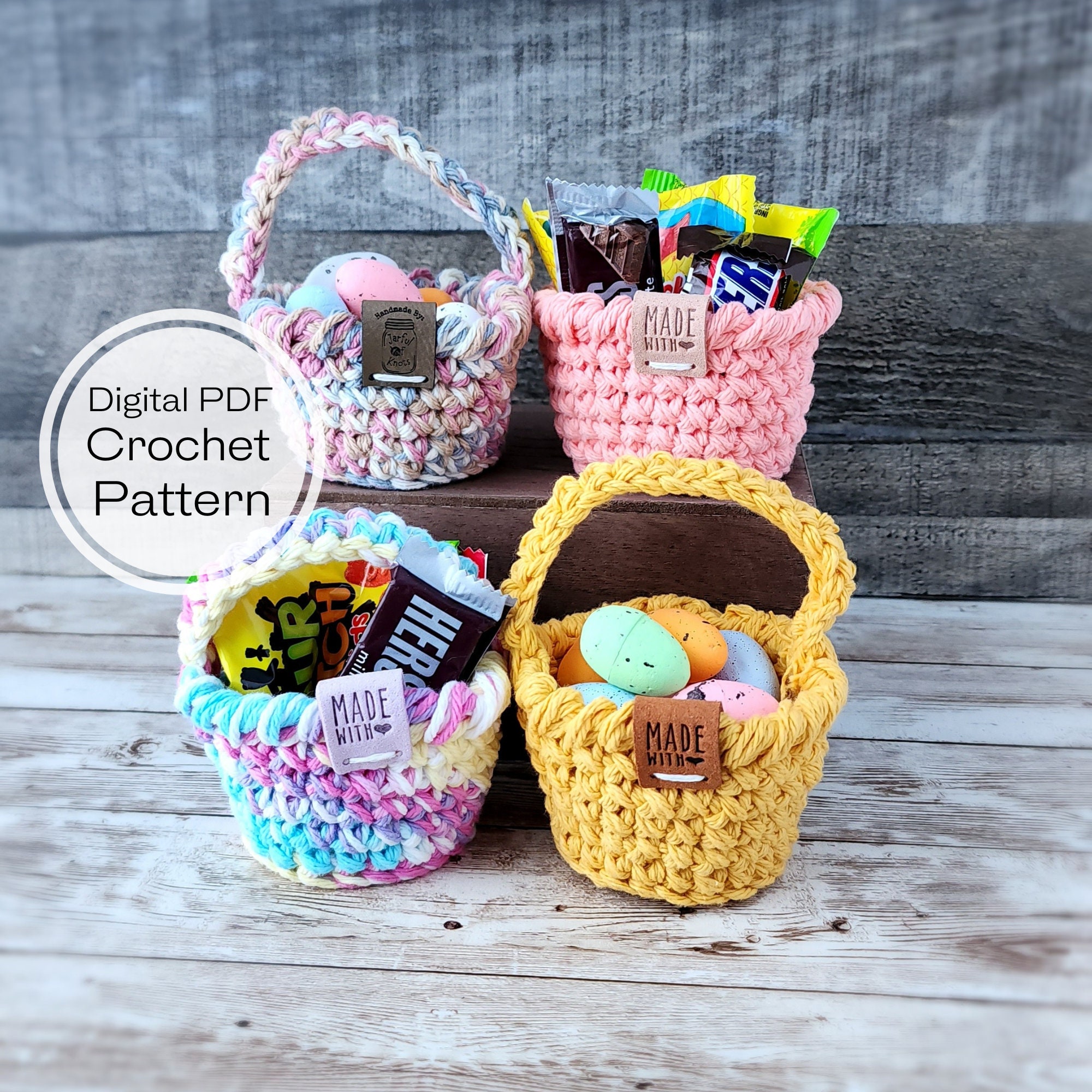 Mini Easter Basket Crochet Pattern (PDF Pattern) - Etsy