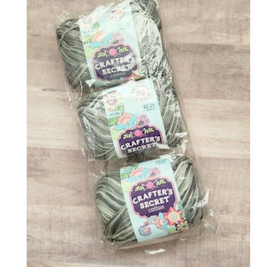 Hilo de algodón Crafter&#39;s Secret, Black Ice, 2 oz, 95 yardas, paquete de 3, LISTO PARA ENVIAR