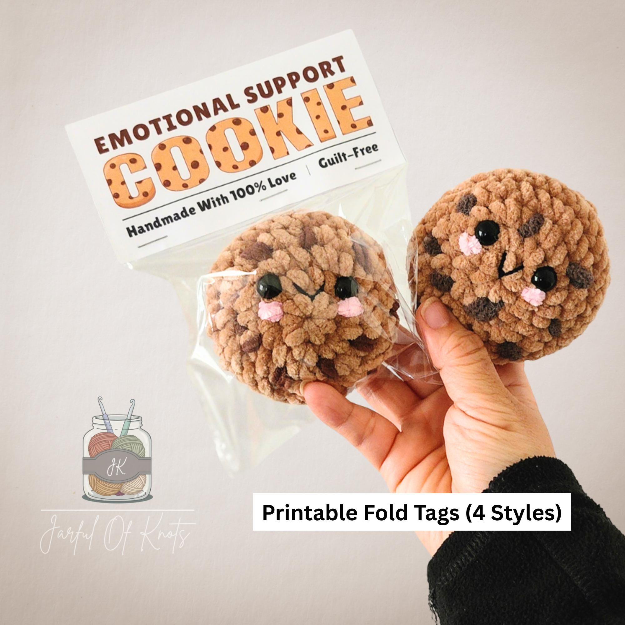 Emotional Cookie Plushie Pattern and Printable Tag Bundle (digital PDF ...
