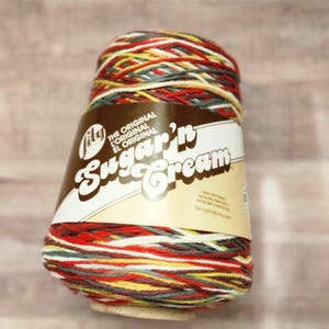 Lily Sugar and Cream Cone, Summer Ombre, cono de 14 oz, 616 metros/674 yardas, hilo 100 % algodón de grosor medio n.° 4