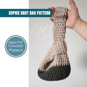 Patrón de crochet, bolso con nudo Sophie, patrón de bolso con nudo japonés, patrón de bolso de muñeca de crochet, Día de la Madre, bolso de crochet, bolso de punto