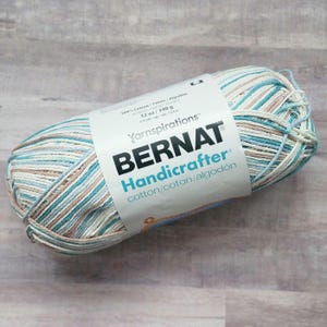 Bernat Handicrafter Cotton, By The Sea, 12 oz/340 g; 573 yds/525 m, 100 % algodón, hilo de lana mediana n.° 4