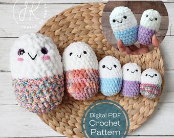 Easy Pill Plushie, 2 Versions (PDF Pattern)