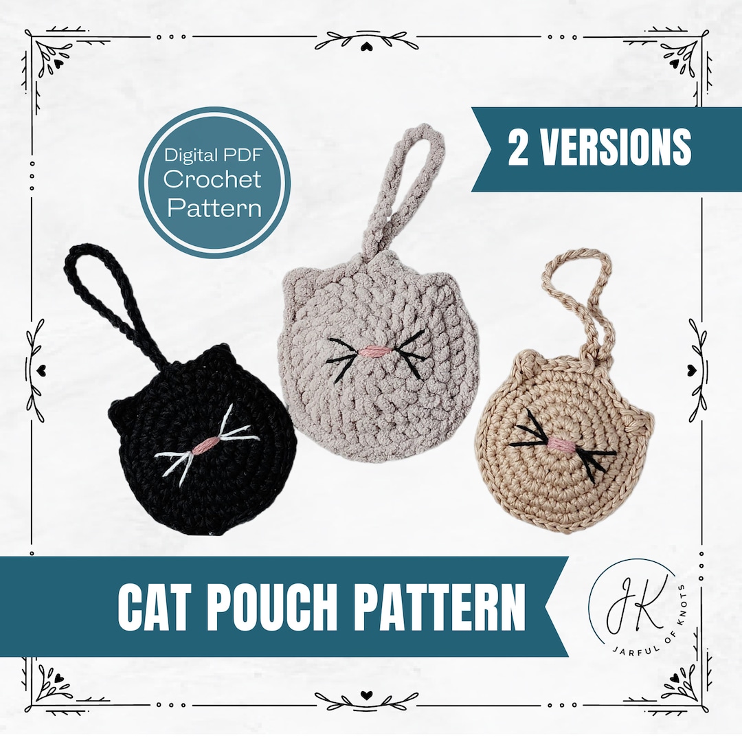 Crochet Pattern Cat Pouch Super Bulky Weight or Medium Etsy