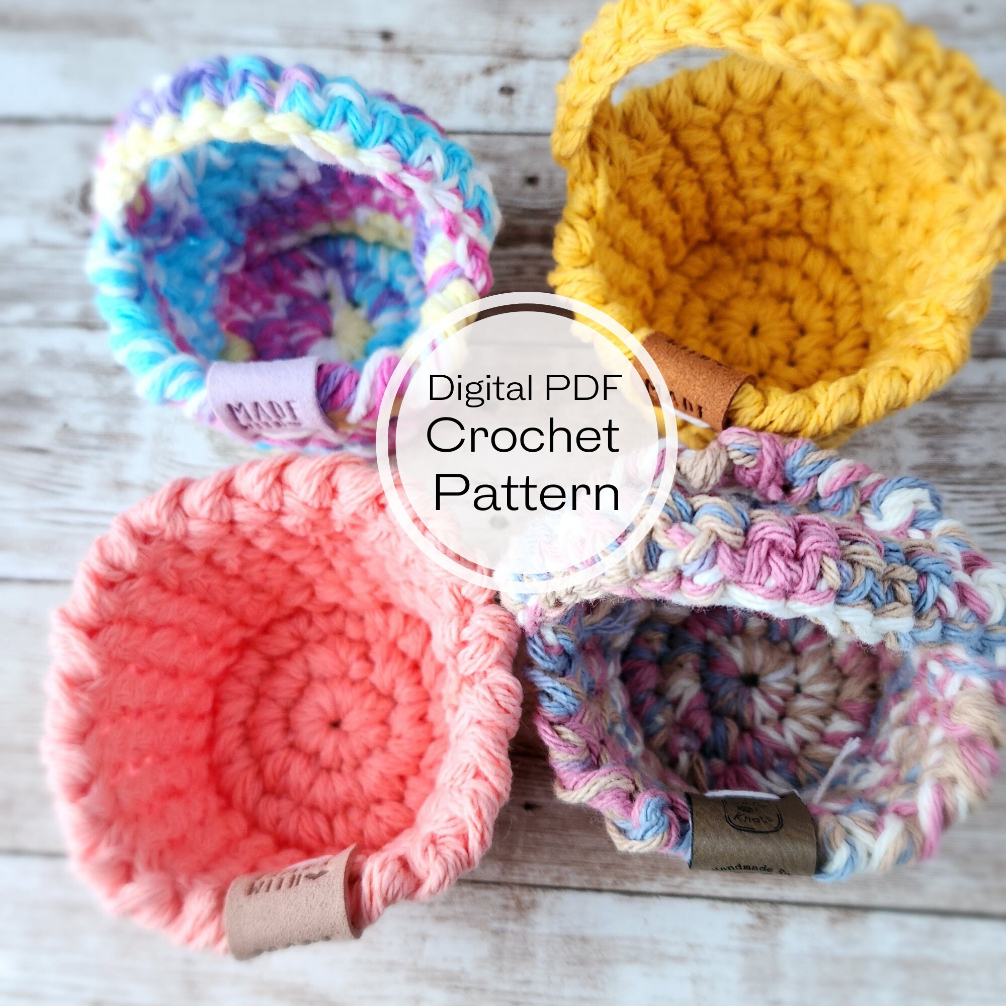 Mini Easter Basket Crochet Pattern (PDF Pattern) - Etsy