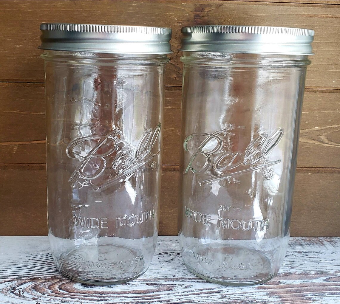 Ball Wide Mouth 24 oz. Mason Jars New 2 Pack Etsy