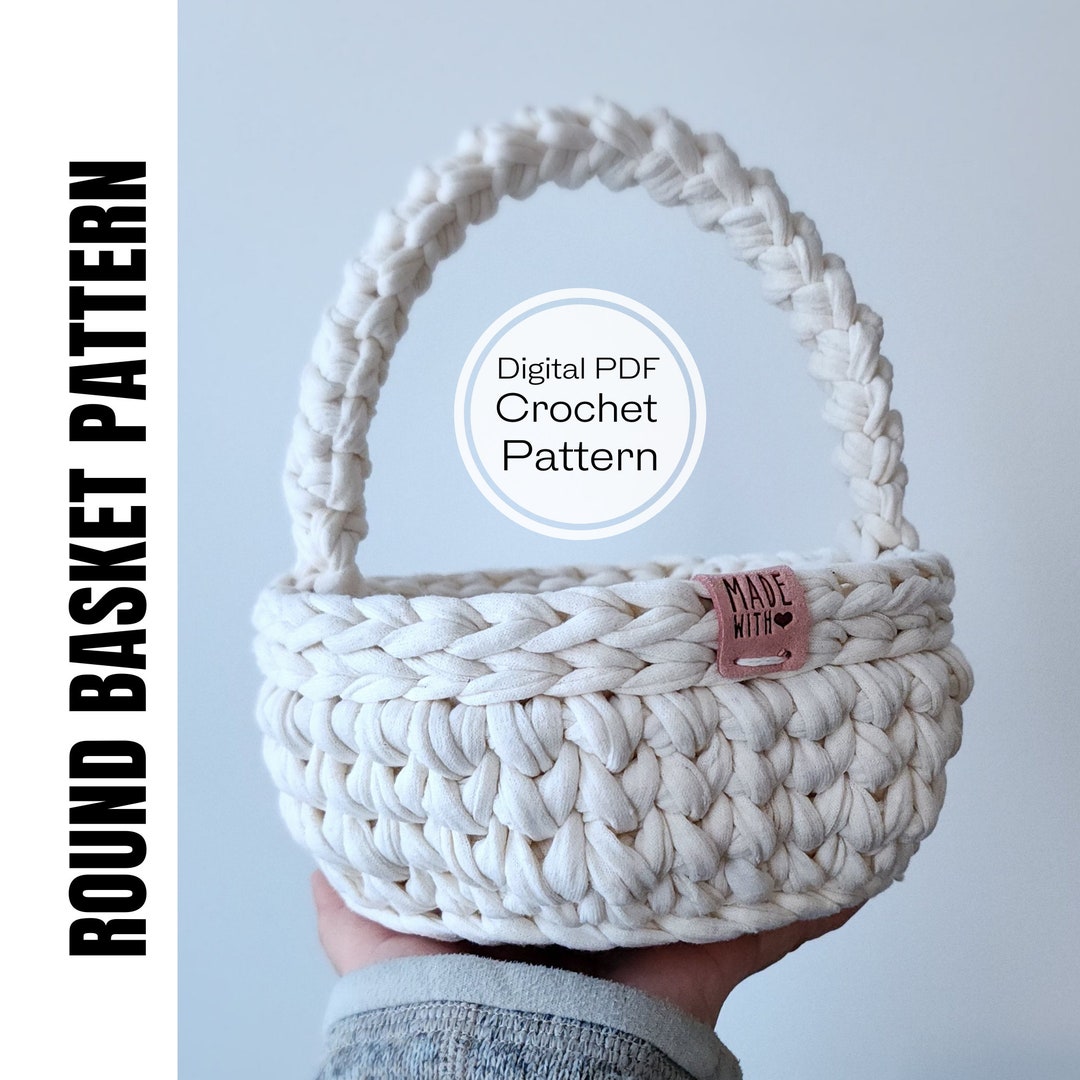 Crochet Pattern Instant Download Round Basket Pattern - Etsy UK