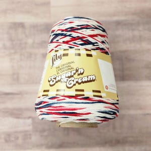 Lily Sugar and Cream Cone, Náutico, cono de 14 oz, 616 metros/674 yardas, 100 % algodón, hilo mediano Worsted n.° 4