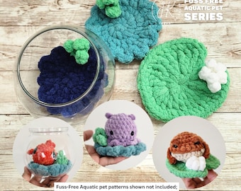 Lily Pad & Water Base Crochet Pattern for Plushies (PDF Pattern)