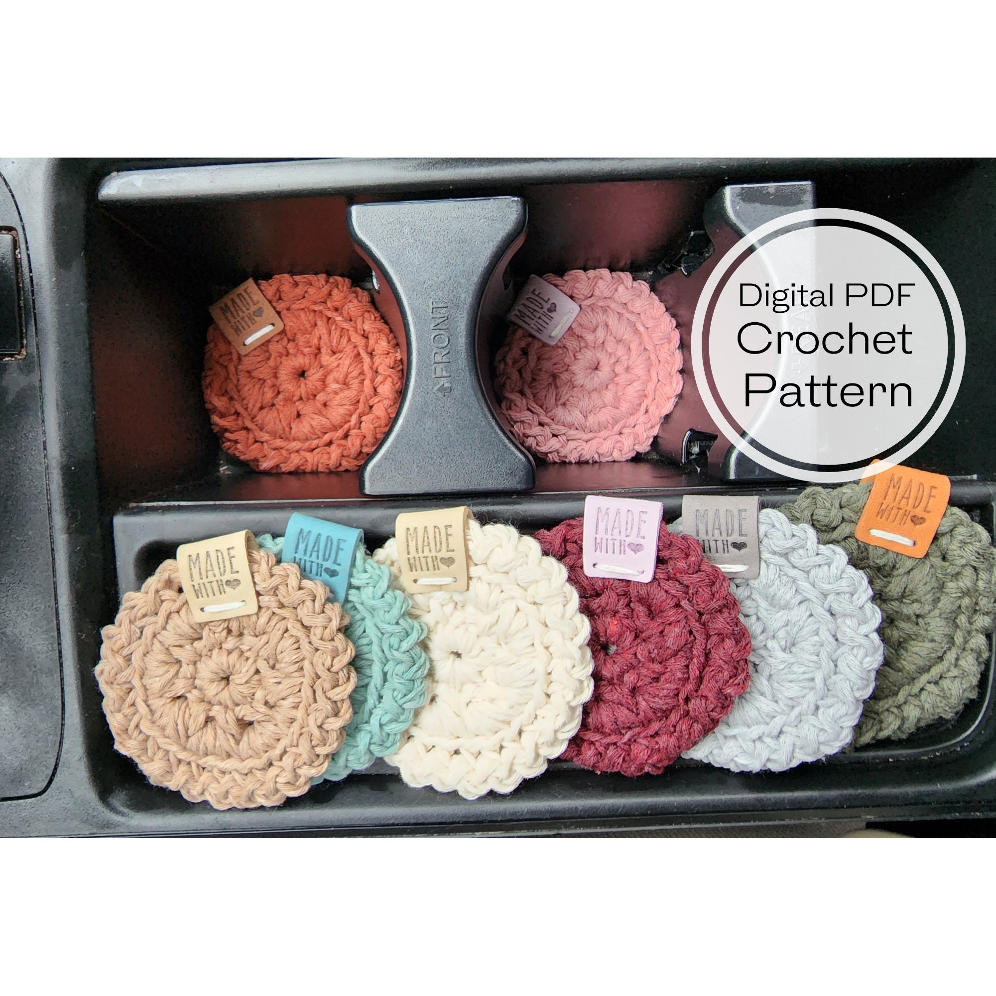 Car Cup Holder Coaster Pattern 2: Crochet pattern
