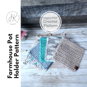 Crochet Pattern, Farmhouse Pot Holder Digital Crochet PDF Pattern, Ready to Download, Crochet Trivet, Easy Crochet Pattern, Mothers Day