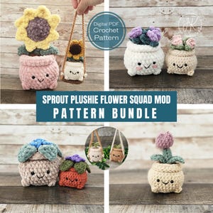 Sprout Plushie Flower Mod Crochet Pattern Bundle (PDF Download)