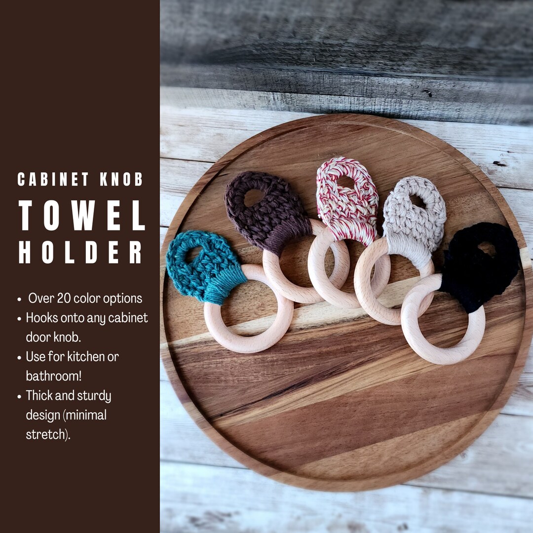 Knob Towel Holder Over 20 Colors Bathroom Decor Etsy