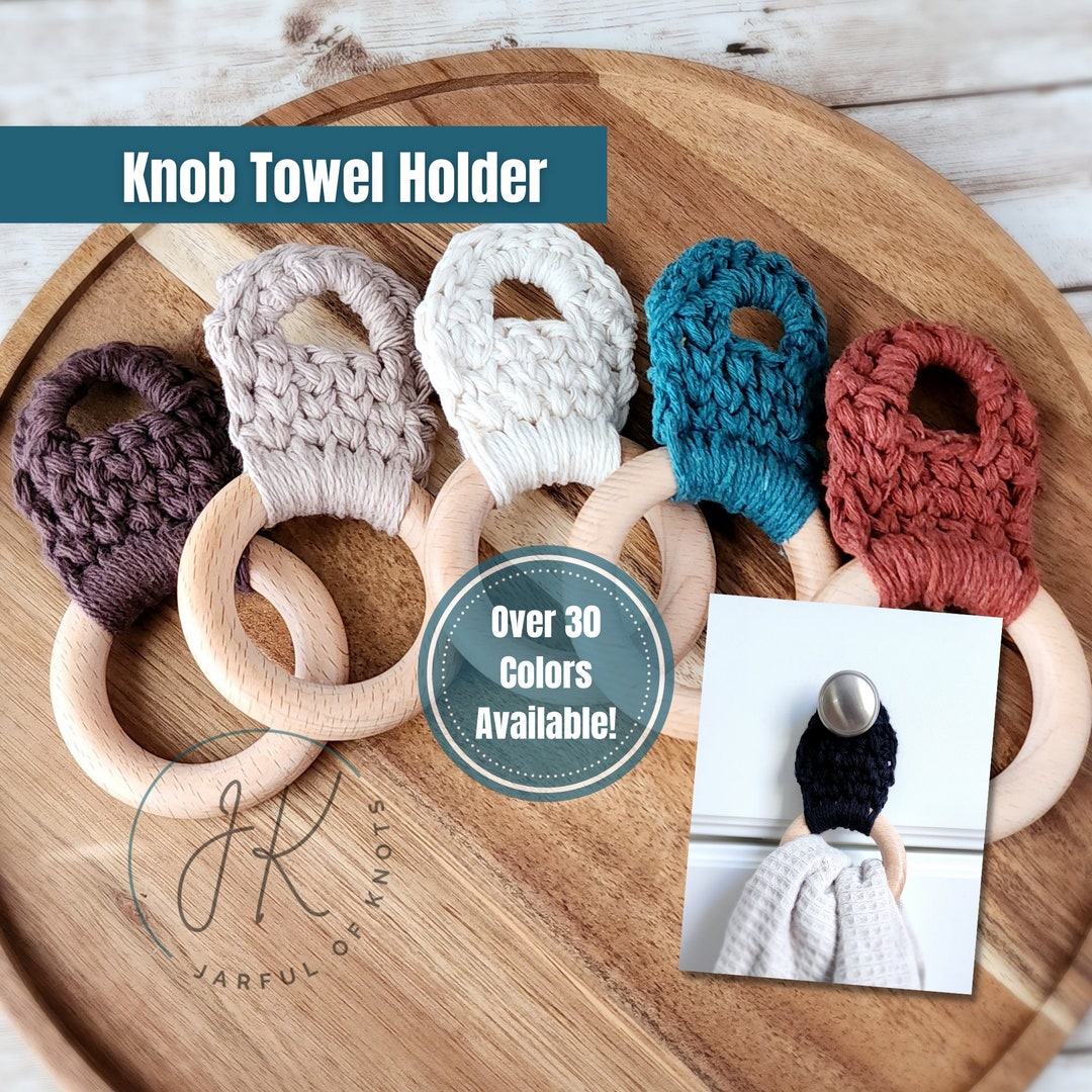 Knob Towel Holder Over 20 Colors Bathroom Decor Etsy