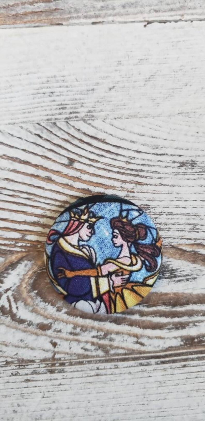 Beauty and the Beast Inspired Interchangeable Badge Reel or Permanent Pin