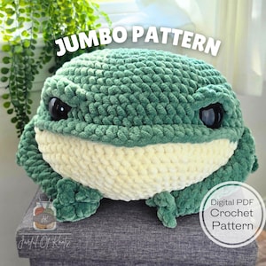 Jumbo Frog Crochet Pattern (Digital PDF)