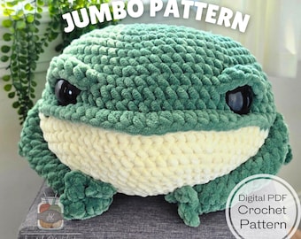 Jumbo Frosch Häkelanleitung (Digital PDF)