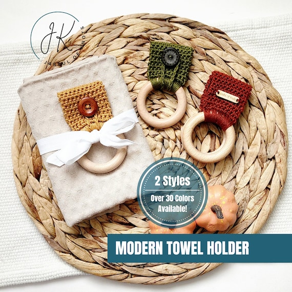 Modern Crochet Kitchen Towel Topper