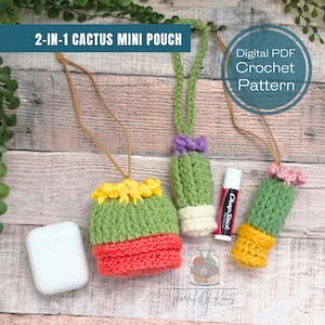 Easy Mini Pouch and Lip Balm Holder Set Crochet Pattern (PDF Pattern)