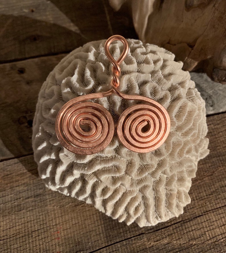 St John/'s USVI rock art copper pendant