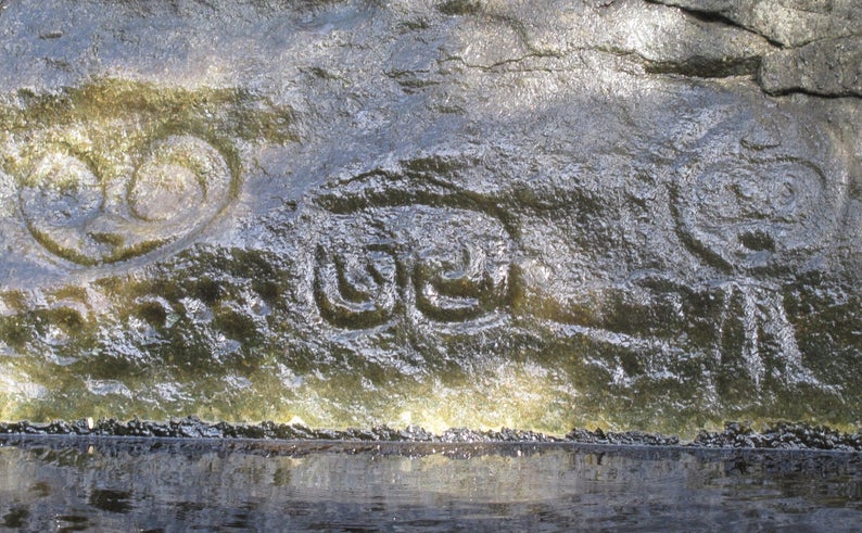 St John/'s USVI rock art copper pendant