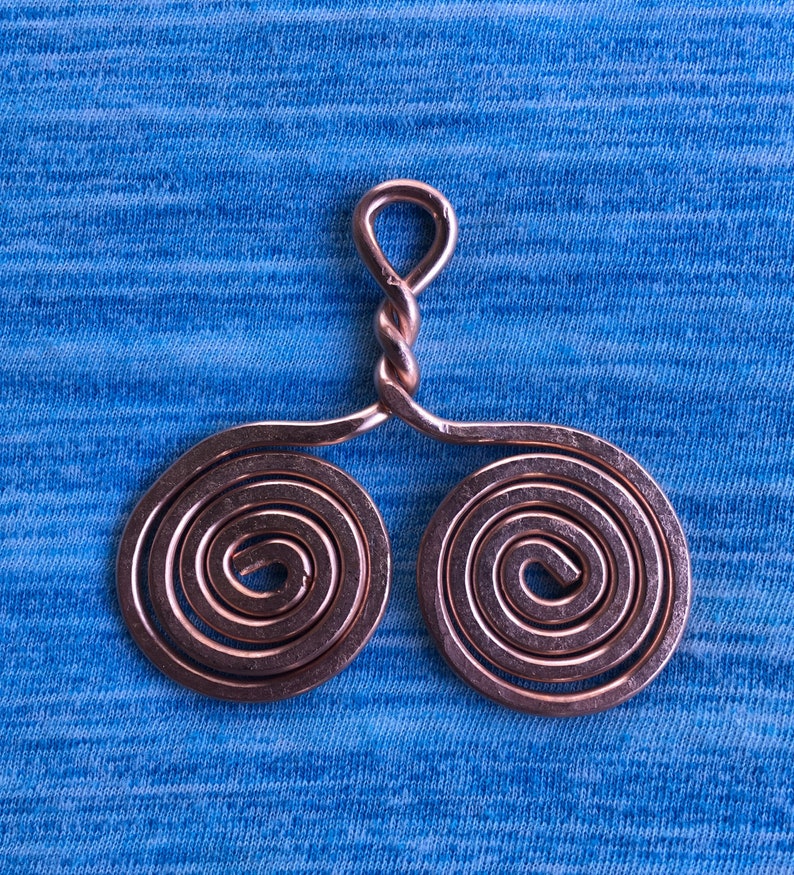 St John/'s USVI rock art copper pendant