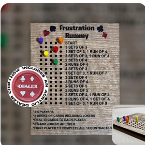 Frustration Rummy Board & Pegs