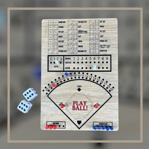 Baseball Dice Game, MLB, board game, dice, pegs