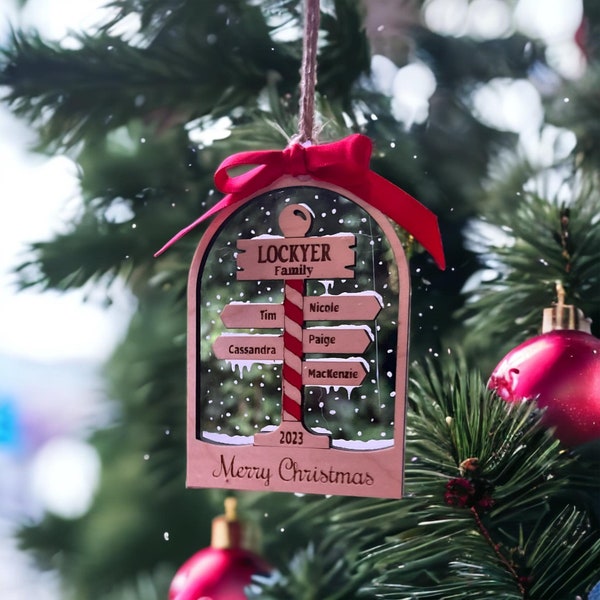 North Pole Family Ornament - Custom