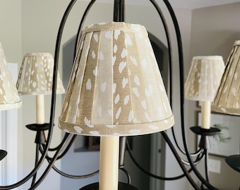 Lampshade, Chandelier Shade,Pleated Fabric Lampshade,Custom Fabric Shade,Table Lamp,Rechargeable Lamp,Clip -on Shade, Made to Order