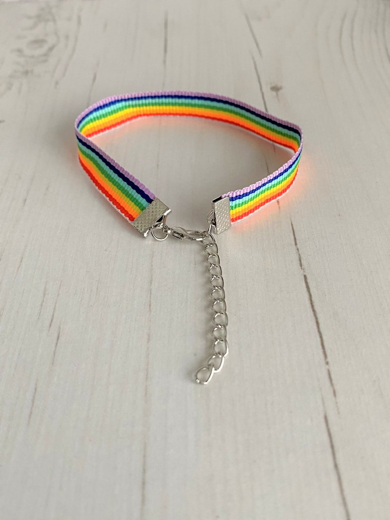 Rainbow Ribbon Cotton Bracelet l Adjustable l 18cm