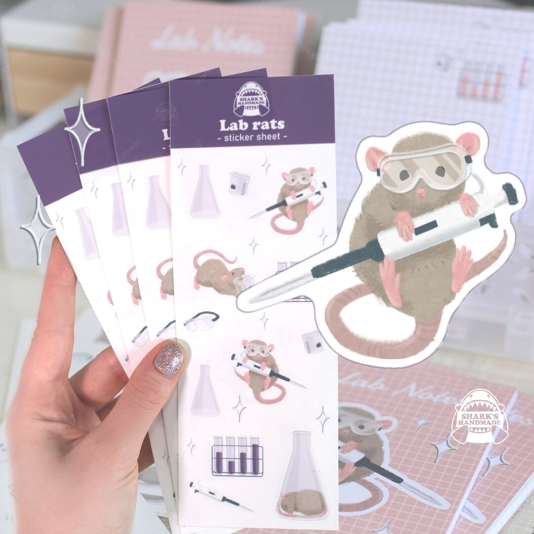 Lab Rats Stickers Lab Rats Sticker Sheet Translucent Stickers Sticker Pack Chemistry ...