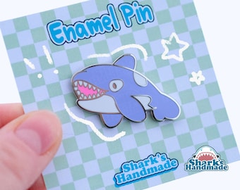 Orca enamel pin