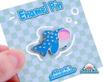 Whale shark enamel pin