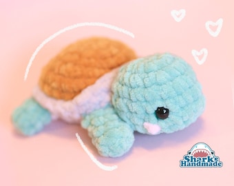 Handmade tortoise plushie - cute amigurumi crochet toy - birthday gift animal - Sharks Handmade