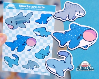 Sharks are cute - stickers waterproof vinyl