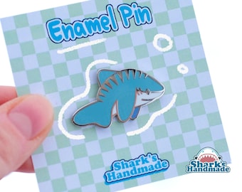 Tiger shark enamel pin