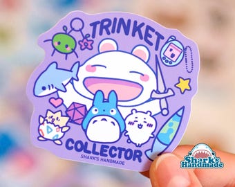 Trinket collector sticker - waterproof vinyl die cut sticker