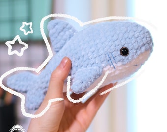 Shark plushie - amigurumi crochet toy - Haj gosedjur birthday gift födelsedagspresent Ocean sea animal - Sharks Handmade