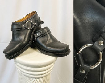 frye harness clogs