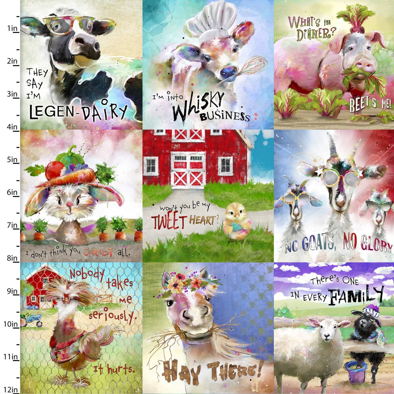 to the Funny Farm Quilt Kit Connie Haley 3 Wishes Etsy
