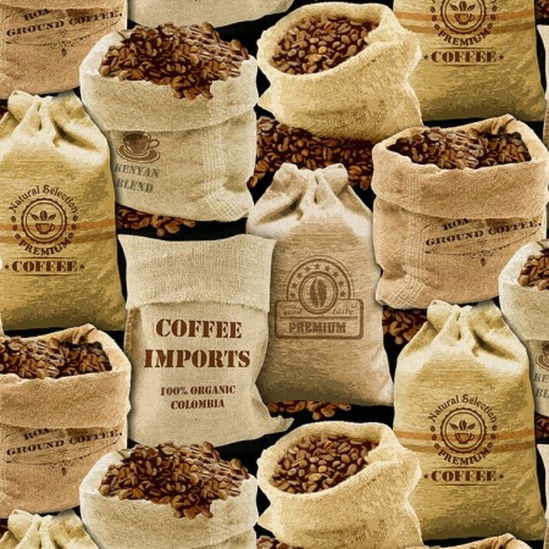 Rise and Grind Coffee Bean Bags Black Timeless Treasures Etsy