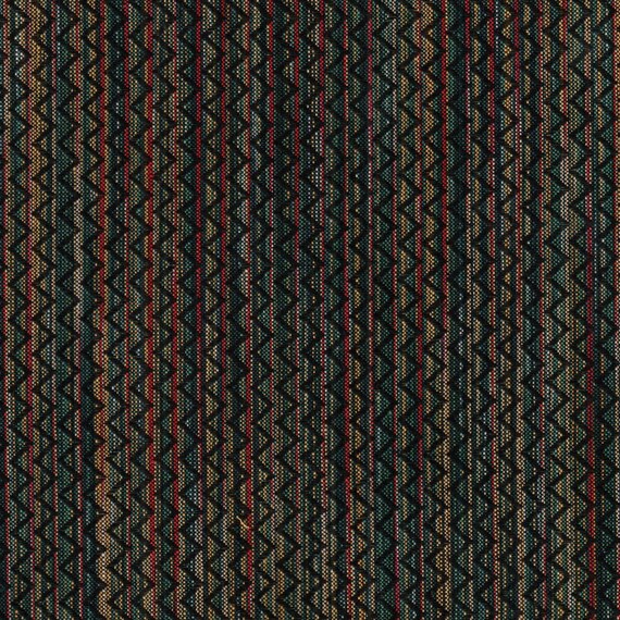 Highland Dobbies Zig Zag Blue Green Textile Creations Etsy