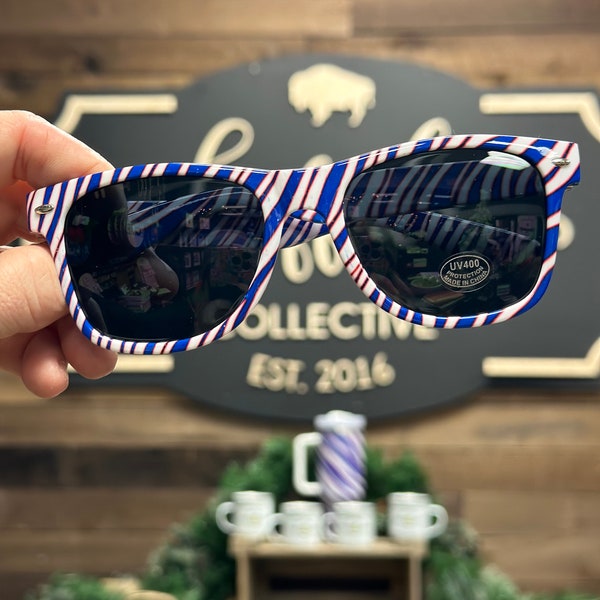 Buffalo Bills Zebra Pattern Red, White, Blue Sunglasses