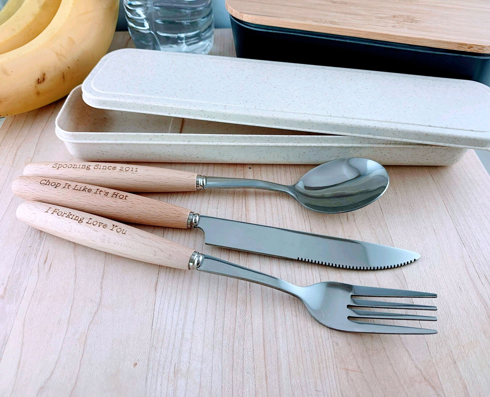 Personalized Silverware Set Customized Dinner Set Engraved Etsy