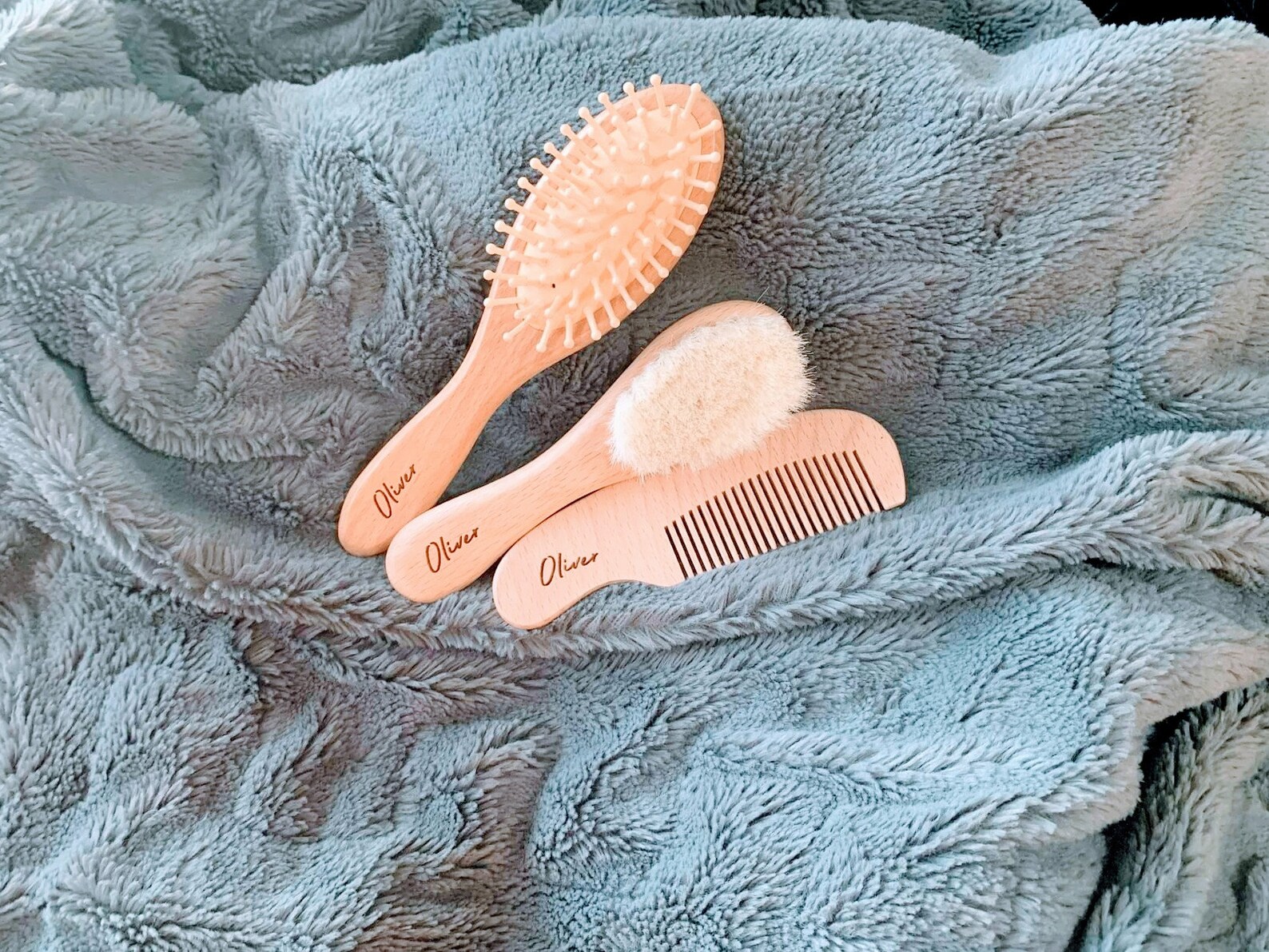 Personalized Baby Comb and Brush Set Custom Newborn Keepsake Etsy