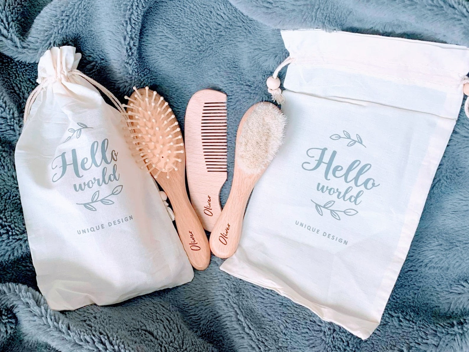 Personalized Baby Comb and Brush Set Custom Newborn Keepsake Etsy